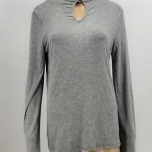 PPLA Robbi Women's  Long Sleeve Top, Size Medium Gray